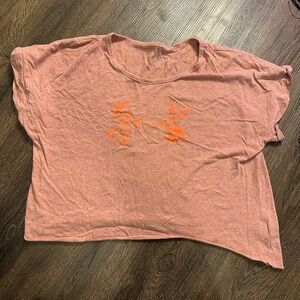 Under Armour Coral Tee with Orange Logo